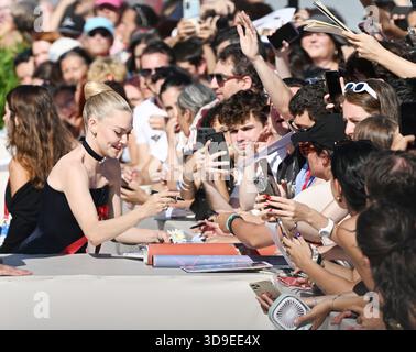 Die US-amerikanische Schauspielerin Amanda Seyfried nimmt am Montag, 1. September 2025, die Premiere von „das Testament von Ann Lee“ beim 82. Venedig Film Festival in Venedig, Italien, Teil. Foto: Rune Hellestad/UPI Stockfoto