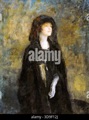 Ambrose McEvoy - Frau Claude Johnson in Schwarz Stockfoto