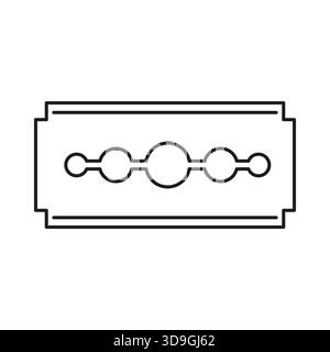 Symbol für scharfen Rasierer. Schermesser-Symbol. Friseur Werkzeug Vektor. Schneidkante. Stock Vektor