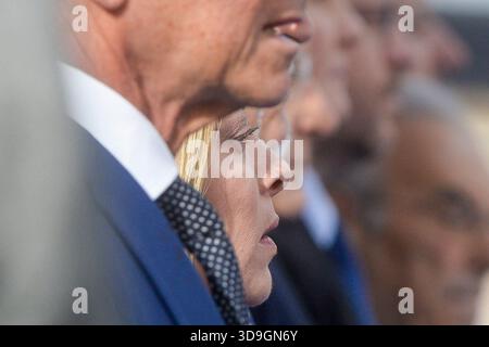 Italien, Rom, 5. Dezember 2025: Einweihung der Olympischen Flammenreise (Olympische Winterspiele Mailand-Cortina 2026) auf der Piazza del Quirinale, auf dem Foto Giorgia Meloni Foto © Stefano Carofei/Sintesi/Alamy Live News Stockfoto