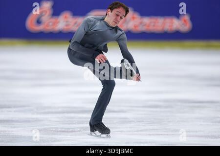 Zagreb, Kroatien. Dezember 2025. Jari Kessler aus Kroatien tritt am 2. Tag des 2025 ISU Eiskunstlauf CS Golden Spin of Zagreb am Velesajam Ice Rink am 5. Dezember 2025 in Zagreb an. Foto: Igor Kralj/PPIXSELL Credit: Pixsell/Alamy Live News Stockfoto