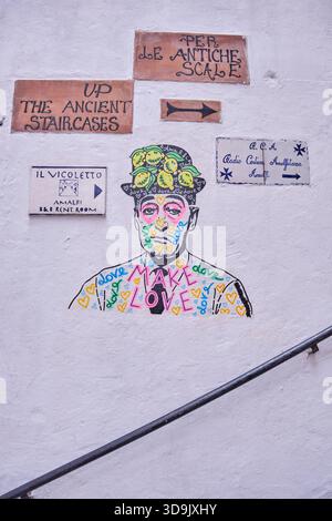 Street Art in Amalfi Stockfoto