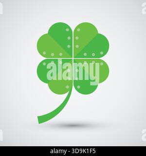 Fourleaf-Kleeblätter grüner Kleeblätter für viel Glück St. patrick's Day Illustration Stock Vektor