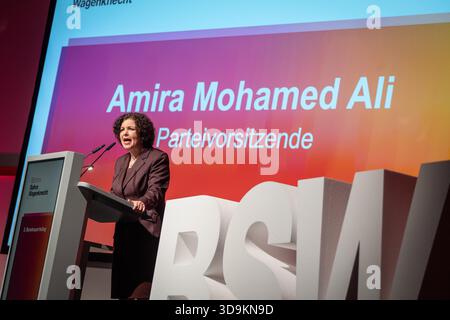 Co-Vorsitzende Amira Mohamed Ali während ihrer Rede auf dem Parteitag Stockfoto