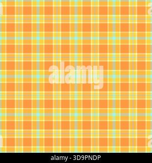 Verpackung Tartanmuster Textur, Verpackung Hintergrund Check Textil. Männliche Vektor nahtlose Stoff-Plaid in Bernstein und Gelb Farbpalette. Stock Vektor