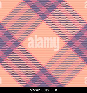 Hintergrund-Plaid mit bearbeitbarem Muster, nahtloses Karomuster in den usa. Mittlere Schottenvektor-Textur in Orange- und Pastellfarben. Stock Vektor