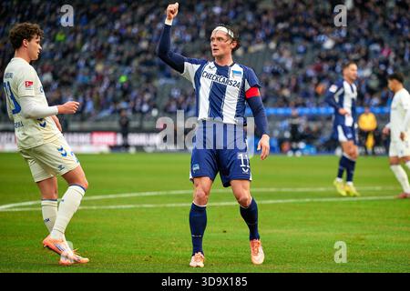 Berlin, Deutschland. Dezember 2025. Fabian Reese (Hertha BSC, #11), GER, Hertha BSC vs., 1. FC Magdeburg, 2. Bundesliga, Saison 2025/2026, 15. SPIELTAG, 07.12.2025 (DFL-VORSCHRIFTEN VERBIETEN DIE VERWENDUNG VON FOTOS ALS BILDSEQUENZEN UND/ODER QUASI-VIDEO). Foto: Eibner-Pressefoto/ Claudius Rauch Credit: dpa/Alamy Live News Stockfoto