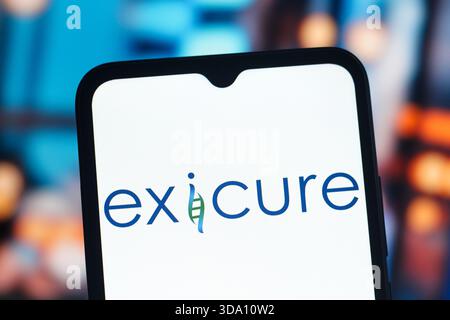 Kanada. Dezember 2025. In dieser Abbildung wird das Exicure Logo auf einem Smartphone-Bildschirm angezeigt. Quelle: SOPA Images Limited/Alamy Live News Stockfoto