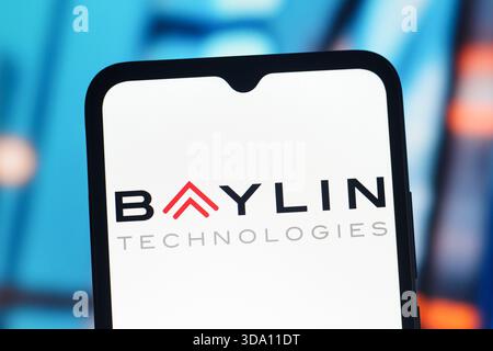 Kanada. Dezember 2025. In dieser Fotoabbildung wird das Baylin Technologies Logo auf einem Smartphone-Bildschirm angezeigt. (Foto von Thomas Fuller/SOPA Images/SIPA USA) *** ausschließlich für redaktionelle Nachrichten *** Credit: SIPA USA/Alamy Live News Stockfoto