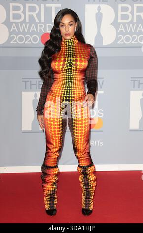 Februar 2020 – London, England, Großbritannien – die Brit Awards 2020 im Bild: Jorja Smith Stockfoto