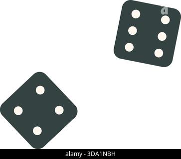 Flache Würfelwürfel Für Spaß Stock Vektor