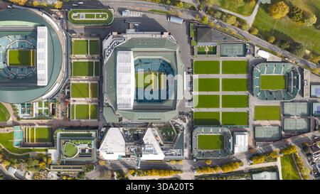 Wimbledon All England Club Von Oben Nach Unten Aus Der Luft Stockfoto