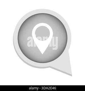Symbol „Pin-Zeiger“. Standortkarte Vektor. GPS-Navigationssymbol. Blasenform. EPS 10. Stock Vektor