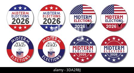 Zwischenwahlen zum US-Kongress - Vektorillustration Stock Vektor