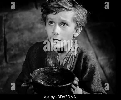 OLIVER DREHTE 1948 GFD-Film mit John Howard Davies als Oliver Stockfoto