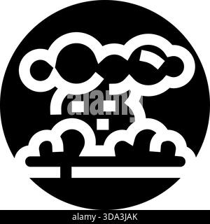 Wettersymbol mit Wolken mit Hagelniederschlag Stock Vektor