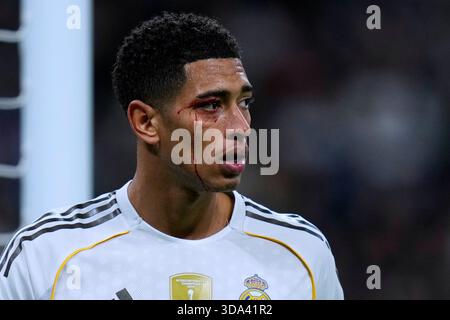 Madrid, Spanien. Dezember 2025. Während des La Liga EA Sports Matches zwischen Real Madrid CF und RC Celta spielte am 7. Dezember 2025 im Santiago Bernabeu Stadion in Madrid. (Foto: Cesar Cebolla/PRESSIN) Credit: PRESSINPHOTO SPORTS AGENCY/Alamy Live News Stockfoto