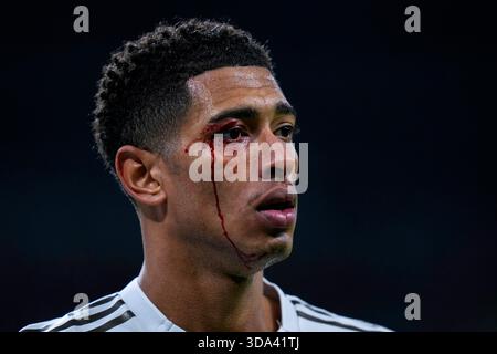 Madrid, Spanien. Dezember 2025. Während des La Liga EA Sports Matches zwischen Real Madrid CF und RC Celta spielte am 7. Dezember 2025 im Santiago Bernabeu Stadion in Madrid. (Foto: Cesar Cebolla/PRESSIN) Credit: PRESSINPHOTO SPORTS AGENCY/Alamy Live News Stockfoto