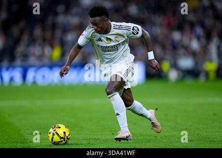 Madrid, Spanien. Dezember 2025. Während des La Liga EA Sports Matches zwischen Real Madrid CF und RC Celta spielte am 7. Dezember 2025 im Santiago Bernabeu Stadion in Madrid. (Foto: Cesar Cebolla/PRESSIN) Credit: PRESSINPHOTO SPORTS AGENCY/Alamy Live News Stockfoto