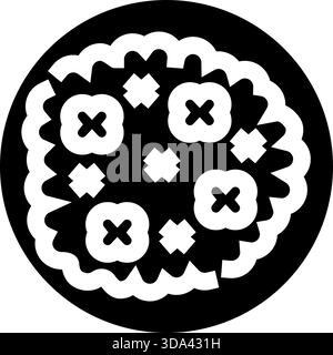 Pizza Glyphe Symbol für italienische Speisen Stock Vektor