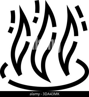 Abbildung des Symbols für aufsteigende Dämpfe oder Duftlinien Stock Vektor