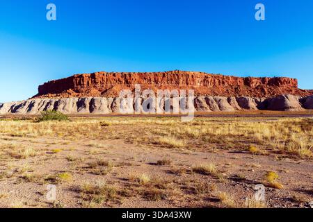 Mesit Landschaft rund um Thoreau, zwischen Grants und Gallup, New Mexico, USA Stockfoto