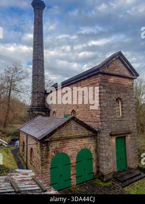 Leawood Pump House am Cromford Canal in der Nähe der High Peak Junction und Aquaduct Cottage. Whatstandwell, Comford, Derbyshire.England.UK Stockfoto