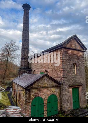 Leawood Pump House am Cromford Canal in der Nähe der High Peak Junction und Aquaduct Cottage. Whatstandwell, Comford, Derbyshire.England.UK Stockfoto