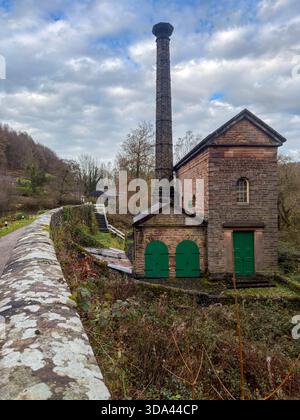 Leawood Pump House am Cromford Canal in der Nähe der High Peak Junction und Aquaduct Cottage. Whatstandwell, Comford, Derbyshire.England.UK Stockfoto