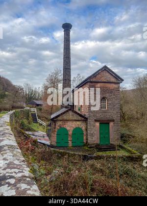 Leawood Pump House am Cromford Canal in der Nähe der High Peak Junction und Aquaduct Cottage. Whatstandwell, Comford, Derbyshire.England.UK Stockfoto