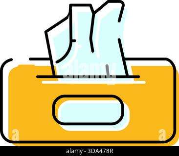 Taschentücher mit einmal-Papiertüchern für Hygiene Stock Vektor