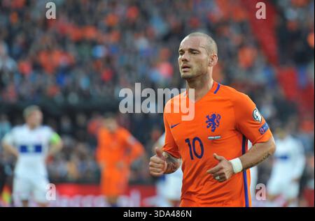 Rotterdam Niederlande 9. Juni 2017 World Cup Qualifier Niederlande Vs Luxemburg. Wesley Sneijder. Stockfoto