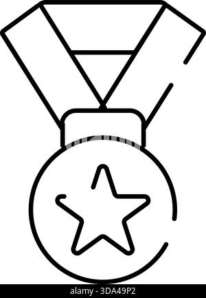 Das Symbol der Siegermedaille steht für Erfolg und Erfolg auf dem ersten Platz Stock Vektor