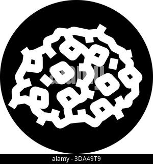 Abstraktes Hirnsymbol, das das Gedächtnis der Geistesintelligenz darstellt Stock Vektor