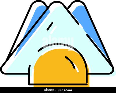 Serviettenhalter grafisches Symbol zur Darstellung der Tischeinstellung Stock Vektor