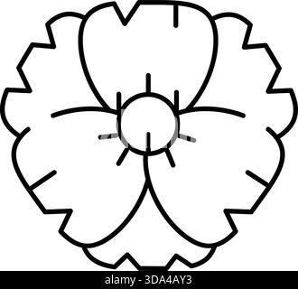 Symbol der Mohnblumenlinie des Gedenktages Stock Vektor