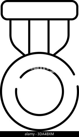 Medaillensymbol für Sieg und Erfolg Stock Vektor