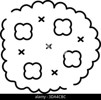 Kekse oder Kekse mit Schokoladenchips Stock Vektor