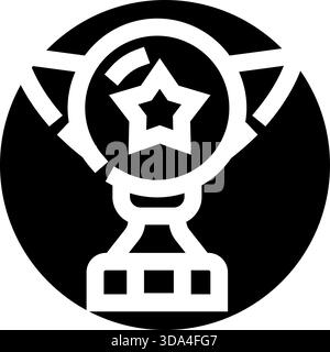 Trophäen-Symbol für Erfolg und Sieg Stock Vektor