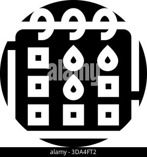 Kalendersymbol mit markierten wichtigen Daten und Terminen Stock Vektor