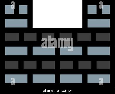 Burgmauer, Pixel Art Icon Barriereverteidigung Stock Vektor