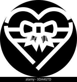 Geschenkbox in Herzform mit Schleife Stock Vektor