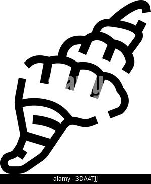 Muschel Linie Art Symbol Vektor Grafik Stock Vektor