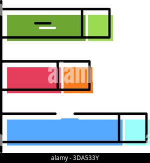 Gantt-Diagramm zur Visualisierung des Zeitrahmens für Projektmanagementaufgaben Stock Vektor