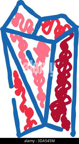 Nehmen Sie Nudelschachtel Fastfood-Zeichensymbol heraus Stock Vektor