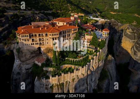 Griechenland, Thessalien, Kalambaka, die Meteora-Stätte, UNESCO-Weltkulturerbe, das Varlaam-Kloster Stockfoto