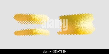 Lebendiger Hintergrund mit goldener Folienstruktur und atemberaubendem Spektrum. Zerknittertes Papier trendige goldene Tapete schimmert Stock Vektor