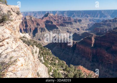 Der Grand Canyon vom Trail zum Bright Angel Point am North Rim Stockfoto