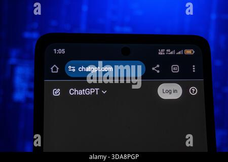 OpenAI - ChatGPT. Technologiekonzept und künstliche Intelligenz. Das redaktionelle Foto wurde aufgenommen: Baku, Aserbaidschan. 09.12.2025. Stockfoto
