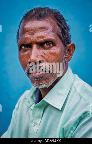 Porträt eines Mannes aus dem ländlichen Odisha, Indien Stockfoto